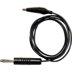 Schnepp 100CM PVC SW měřicí kabel 4 mm zástrčka krokosvorka 1.00 m černá 1 ks