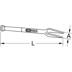 Vyrážecí a montážní vidlice, 31 mm KS Tools 670.0093