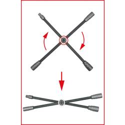 Křížový klíč na kola s kluzným kloubem pro NkW, 3/4„x24x27x32mm KS Tools 518.1163
