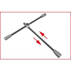 Křížový klíč na kola s kluzným kloubem pro NkW, 3/4„x24x27x32mm KS Tools 518.1163