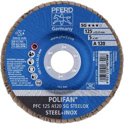PFERD TOOLS 67712125 PFC 125 A 120 SG STEELOX vějířový brusný kotouč Průměr 125 mm Ø otvoru 22.23 mm Zrnitost 120 nerezová ocel, ocel 10 ks