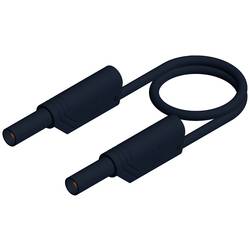 Hirschmann Test & Measurement MLS WS 25/1 sw bezpečnostní měřicí kabely lamelová zástrčka 4 mm lamelová zástrčka 4 mm 25.00 cm černá 1 ks