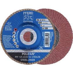 PFERD TOOLS 67649125 PFF 125 A 120 PSF STEELOX vějířovitý brusný kotouč Průměr 125 mm Ø otvoru 22.23 mm Zrnitost 120 nerezová ocel, ocel 10 ks