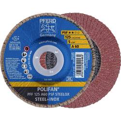 PFERD TOOLS 67646125 PFF 125 A 60 PSF STEELOX vějířovitý brusný kotouč Průměr 125 mm Ø otvoru 22.23 mm Zrnitost 60 nerezová ocel, ocel 10 ks