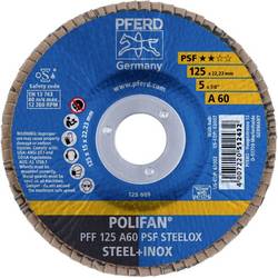 PFERD TOOLS 67646125 PFF 125 A 60 PSF STEELOX vějířovitý brusný kotouč Průměr 125 mm Ø otvoru 22.23 mm Zrnitost 60 nerezová ocel, ocel 10 ks