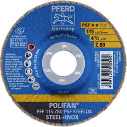 PFERD TOOLS 67668115 PFF 115 Z 80 PSF STEELOX vějířovitý brusný kotouč Průměr 115 mm Ø otvoru 22.23 mm Zrnitost 80 nerezová ocel, ocel 10 ks