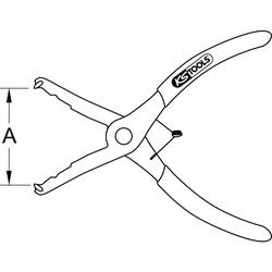 KS Tools 911.8182 Zahnuté CLIP kleště