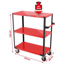 KS Tools 890.0009 servisní vozík ocelový plech Barva: červená