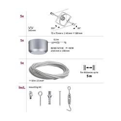 Paulmann MacII 94133 kompletní lankový systém GU5.3 50 W LED chrom (matný)