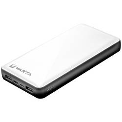 Varta Power Bank Energy 20000 powerbanka Li-Pol, 20000 mAh, USB-C®, bílá/černá, Indikátor stavu
