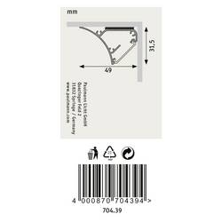 Paulmann 70439 Corner Profile plast (d x š) 2 m x 4.9 cm Piece 1 ks