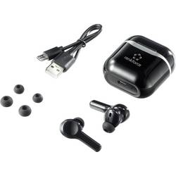 Renkforce RF-NCE-500 špuntová sluchátka (In Ear) Bluetooth® černá Potlačení hluku headset, regulace hlasitosti