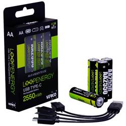 Verico LoopEnergy USB-C® USB-C® akumulátor, Li-Ion, 1700 mAh, 1.5 V, 4 ks