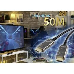 SpeaKa Professional HDMI kabel Zástrčka HDMI-A, Zástrčka HDMI-A 50.00 m černá SP-8821972 8K UHD HDMI kabel