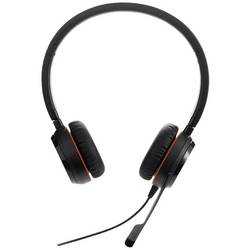 Jabra Evolve 30 II UC Headset otevřená (On Ear) kabelová stereo černá Vypnutí zvuku mikrofonu, regulace hlasitosti Počítače