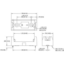 Keystone Electronics 1029 bateriový držák 1x 2/3 AA montáž THT (d x š x v) 43 x 18 x 15 mm