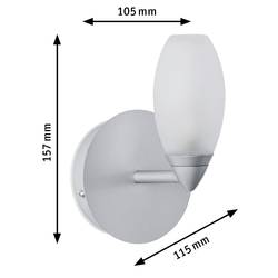 Paulmann Carina 70838 nástěnné osvětlení do koupelny 28 W chrom (matný), saténová