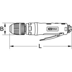 KS Tools 515.5435 Pneumatická kolíková vrtačka, 4.000 ot./min