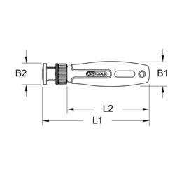KS Tools 5030100 503.0100 rukojeť 8 mm, 19 mm 143 mm 1 ks