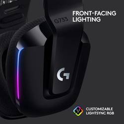 Logitech Gaming G733 LIGHTSPEED Headset otevřená (On Ear) bezdrátová 7.1 Surround černá regulace hlasitosti Gaming