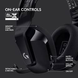 Logitech Gaming G733 LIGHTSPEED Headset otevřená (On Ear) bezdrátová 7.1 Surround černá regulace hlasitosti Gaming
