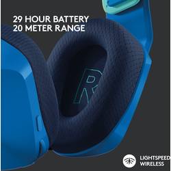 Logitech Gaming G733 LIGHTSPEED Headset otevřená (On Ear) bezdrátová 7.1 Surround modrá regulace hlasitosti Gaming