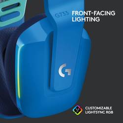 Logitech Gaming G733 LIGHTSPEED Headset otevřená (On Ear) bezdrátová 7.1 Surround modrá regulace hlasitosti Gaming
