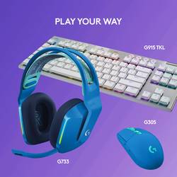 Logitech Gaming G733 LIGHTSPEED Headset otevřená (On Ear) bezdrátová 7.1 Surround modrá regulace hlasitosti Gaming
