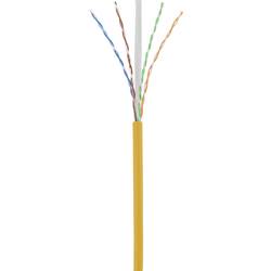 Renkforce RJ45 síťové kabely, propojovací kabely CAT 6 U/UTP 0.50 m žlutá s ochranou, bez halogenů 1 ks