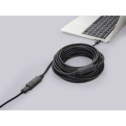 Renkforce USB kabel USB 3.2 Gen1 USB-C ® zástrčka, USB-A zásuvka 5.00 m černá Aktivní se zesílením signálu, s funkcí OTG RF-5231962
