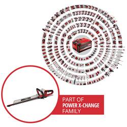 Einhell GE-CH 18/60 Li + 2,5 Ah Starter-Kit akumulátor nůžky na živý plot vč. nabíječky, + akumulátor 18 V Li-Ion 670 mm