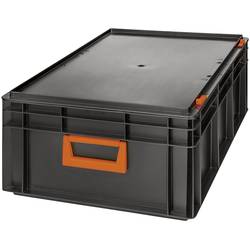 Alutec 139242210188 plastový box , Magnus PC 42, stohovatelné, (d x š x v) 600 x 600 x 233 mm, černá, oranžová, 1 ks
