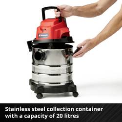 Einhell Power X-Change TC-VC 18/20 Li S-Solo 2347130 mokrý/suchý vysavač 20 l bez akumulátoru, bez nabíječky