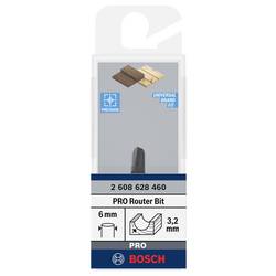 Bosch Accessories 2608628460 dlabací fréza, tvrdokov, půlkruhový oblouk, Délka 40 mm, Vnější Ø 6.4 mm, Pracovní délka 9.20 mm, Ø hřídele 6 mm