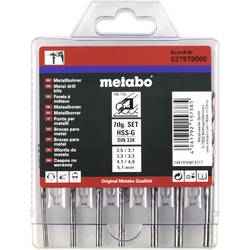 Metabo 2CPX062512R9999 HSS-G ocel spirálový vrták 7dílná 2.5 mm, 3.1 mm, 3.3 mm, 4.1 mm, 4.9 mm, 5.1 mm DIN 338 7 ks