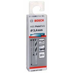 Bosch Accessories 2608577202 2608577202 HSS kovový spirálový vrták 3.4 mm Celková délka 70 mm leštěný DIN 338 válcová stopka 10 ks