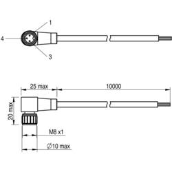 MD Micro Detectors CD08/0A-100C1 připojovací kabel pro senzory CD08/0A-100C1 1 ks