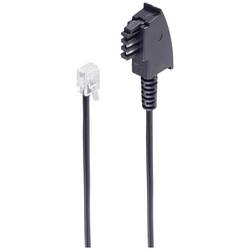 Shiverpeaks telefonní kabel [1x telefonní zástrčka TAE-F - 1x RJ11 zástrčka 6p4c] 6 m černá