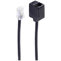 Shiverpeaks telefonní kabel [1x RJ45 zástrčka 8p8c - 1x telefonní spojka TAE-N] 6 m černá