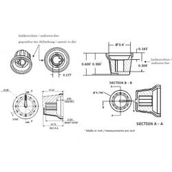 TRU COMPONENTS RK49009GN otočný knoflík s označením černá (Ø x v) 18.8 mm x 15.24 mm 1 ks