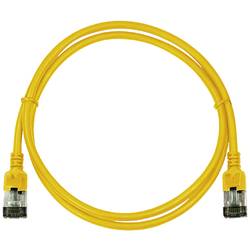 LogiLink CQ9047S RJ45 síťové kabely, propojovací kabely CAT 6A U/FTP 1.50 m žlutá extrémně tenký , samozhášecí, flexibilní provedení, fóliové stínění, bez