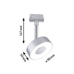 Paulmann Circle svítidla do lištových systémů (230 V) URail pevně vestavěné LED 5 W LED chrom (matný)