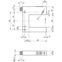 MD Micro Detectors FC6I/0B-0304-1F vidlicová světelná závora , FC6I/0B-0304-1F, 12 - 24 V/DC, 1 ks