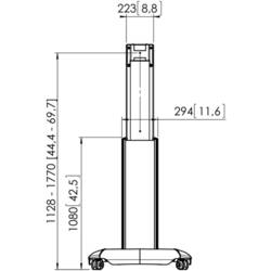 Vogels PFT 2520 TV kolečkový vozík 81,3 cm (32) - 139,7 cm (55)