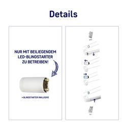 Müller-Licht LED trubice Energetická třída (EEK2021): F (A - G) G13 zářivkový tvar 16.5 W studená bílá (Ø x v) 28 mm x 120 cm nestmívatelné 1 ks