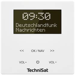 TechniSat DIGITRADIO UP 55, weiß 0001/3901 rádio do zásuvky, DAB+, FM, Bluetooth, včetně reproduktoru, funkce alarmu, bílá