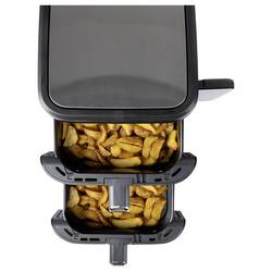 GourmetMaxx FryUp Vertical 15305 horkovzdušná fritéza 10 l 2800 W 2 samostatné regulátory teploty, nepřilnavý povlak, Digitální časovač černá