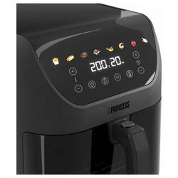 Princess 01.182476.01.001 horkovzdušná fritéza 8 l 2 000 W bez BPA, nepřilnavý povlak, Digitální časovač černá