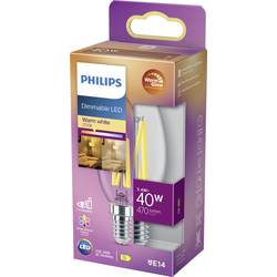 Philips LED 871951432421300 LED Energetická třída (EEK2021) D (A - G) E14 svíčkový tvar 3.4 W = 40 W teplá bílá (Ø x v) 35 mm x 97 mm stmívatelné (Dim to warm)