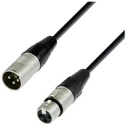 Adam Hall 4 STAR DMF 0050 XLR propojovací kabel [1x XLR zástrčka 3pólová - 1x XLR zásuvka 3pólová] 0.5 m černá